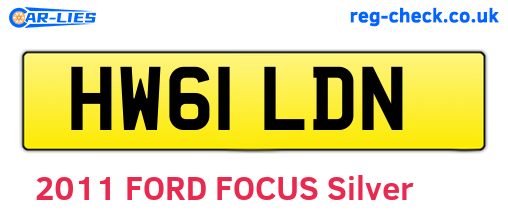 HW61LDN are the vehicle registration plates.