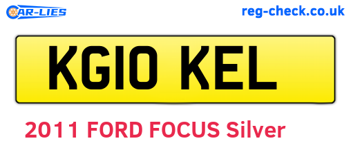 KG10KEL are the vehicle registration plates.