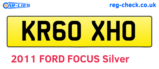 KR60XHO are the vehicle registration plates.