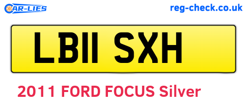LB11SXH are the vehicle registration plates.