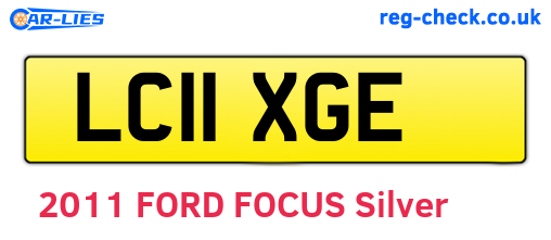 LC11XGE are the vehicle registration plates.