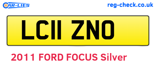 LC11ZNO are the vehicle registration plates.