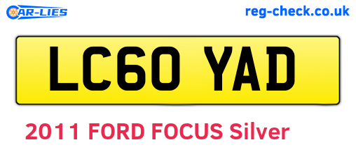 LC60YAD are the vehicle registration plates.