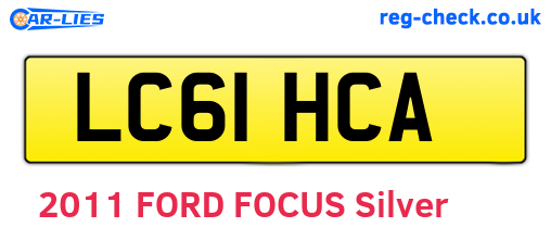 LC61HCA are the vehicle registration plates.