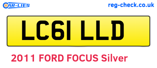 LC61LLD are the vehicle registration plates.