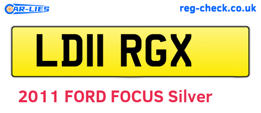 LD11RGX are the vehicle registration plates.