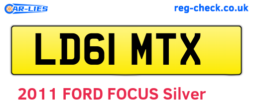 LD61MTX are the vehicle registration plates.