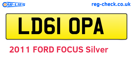 LD61OPA are the vehicle registration plates.