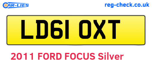 LD61OXT are the vehicle registration plates.