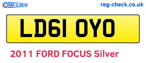 LD61OYO are the vehicle registration plates.