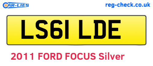 LS61LDE are the vehicle registration plates.