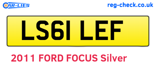 LS61LEF are the vehicle registration plates.