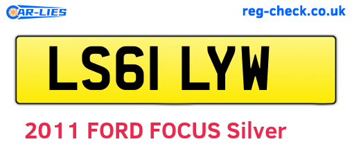 LS61LYW are the vehicle registration plates.