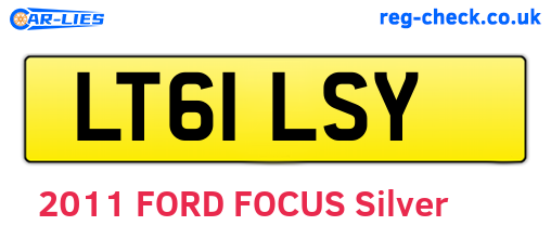 LT61LSY are the vehicle registration plates.