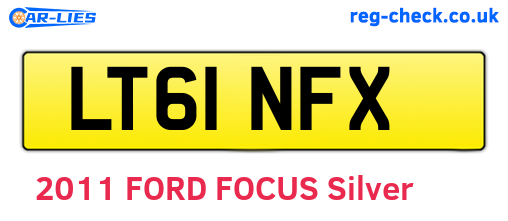 LT61NFX are the vehicle registration plates.