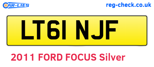 LT61NJF are the vehicle registration plates.