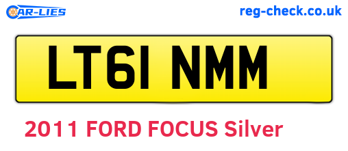 LT61NMM are the vehicle registration plates.