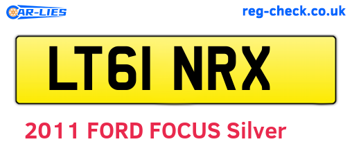 LT61NRX are the vehicle registration plates.