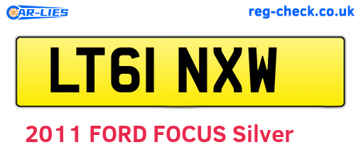 LT61NXW are the vehicle registration plates.