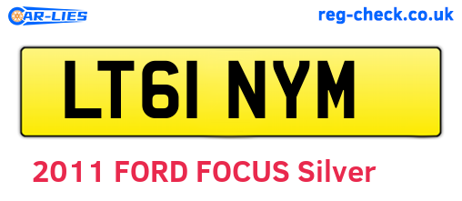 LT61NYM are the vehicle registration plates.