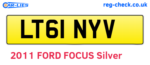 LT61NYV are the vehicle registration plates.