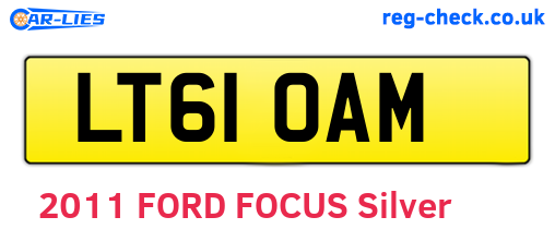 LT61OAM are the vehicle registration plates.
