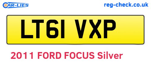LT61VXP are the vehicle registration plates.