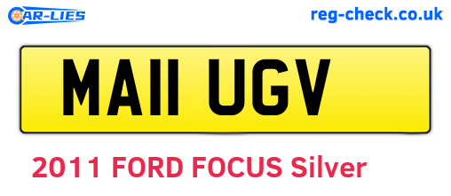 MA11UGV are the vehicle registration plates.