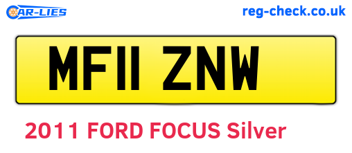 MF11ZNW are the vehicle registration plates.