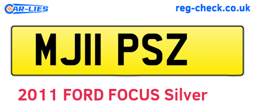 MJ11PSZ are the vehicle registration plates.