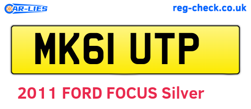 MK61UTP are the vehicle registration plates.