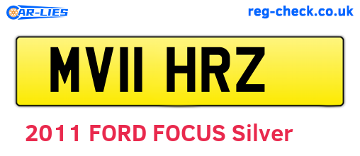 MV11HRZ are the vehicle registration plates.
