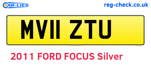 MV11ZTU are the vehicle registration plates.