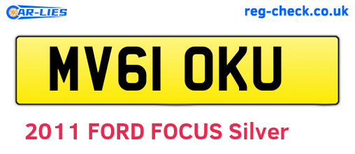 MV61OKU are the vehicle registration plates.