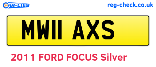 MW11AXS are the vehicle registration plates.