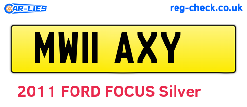 MW11AXY are the vehicle registration plates.