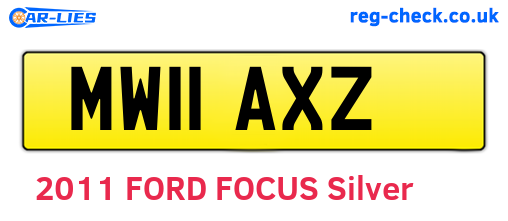 MW11AXZ are the vehicle registration plates.