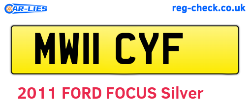 MW11CYF are the vehicle registration plates.