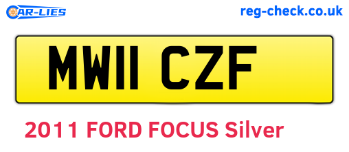 MW11CZF are the vehicle registration plates.