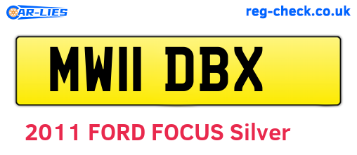 MW11DBX are the vehicle registration plates.