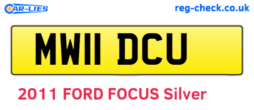 MW11DCU are the vehicle registration plates.