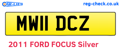 MW11DCZ are the vehicle registration plates.
