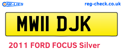 MW11DJK are the vehicle registration plates.