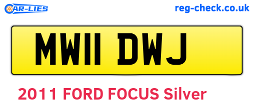 MW11DWJ are the vehicle registration plates.