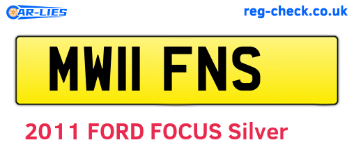 MW11FNS are the vehicle registration plates.