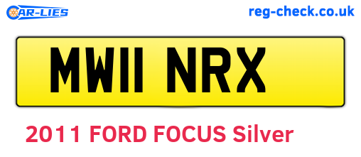 MW11NRX are the vehicle registration plates.