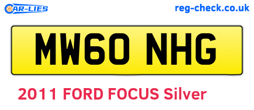 MW60NHG are the vehicle registration plates.
