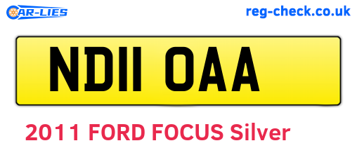 ND11OAA are the vehicle registration plates.