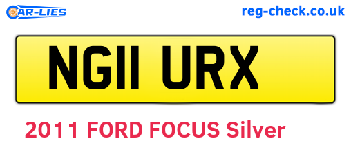 NG11URX are the vehicle registration plates.
