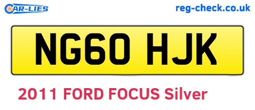 NG60HJK are the vehicle registration plates.